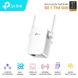 Bộ mở rộng sóng wifi TP-Link TL-WA855RE (Chuẩn N/ 300Mbps/ 2 Ăng-ten ngoài/ 15 User)